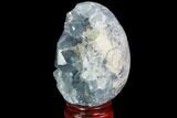Crystal Filled Celestine (Celestite) Egg Geode - Madagascar #100068-3
